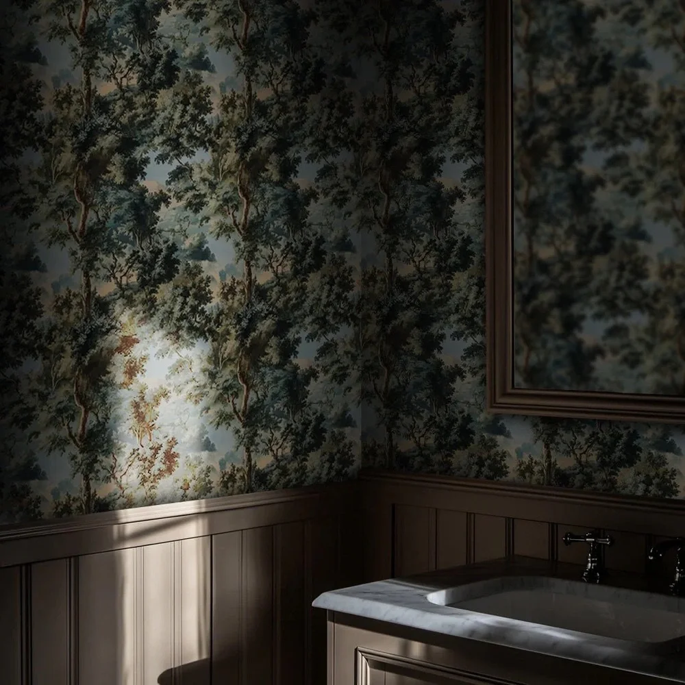 Painted Paper “Leocadie” Premium Peel and Stick Wallpaper (2 rolls)